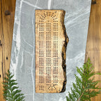 Unique Live Edge Spalted Maple Cribbage Board