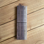 Folding Travel Dark Walnut Cribbage Board