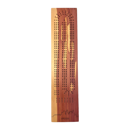 Aromatic Cedar Cribbage Board (Vancouver City Skyline)