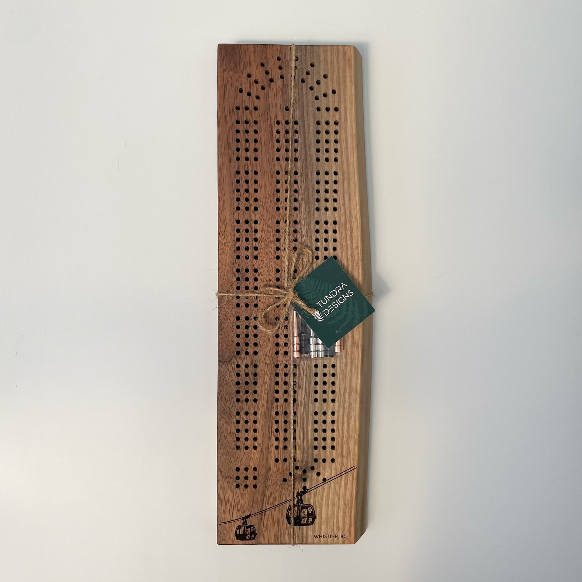 Walnut Cribbage Board (Whistler Gondola)