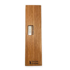 Oak Lightning Blue Epoxy Cribbage Board