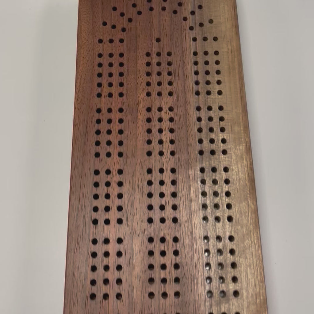Dark Walnut Cribbage Board (Black Tusk)