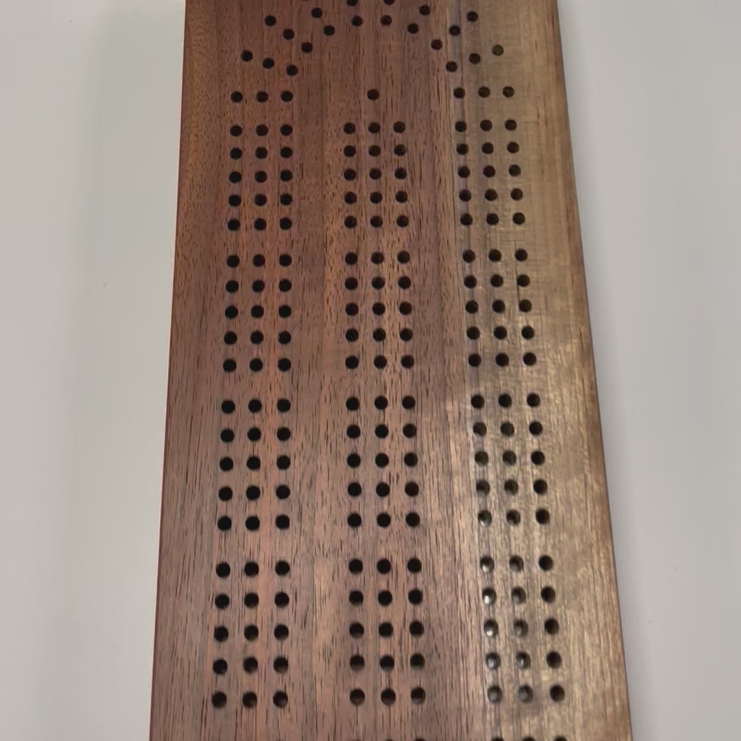 Dark Walnut Cribbage Board (Black Tusk)