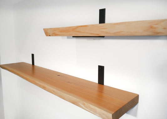 Custom Live Edge Cedar Shelves