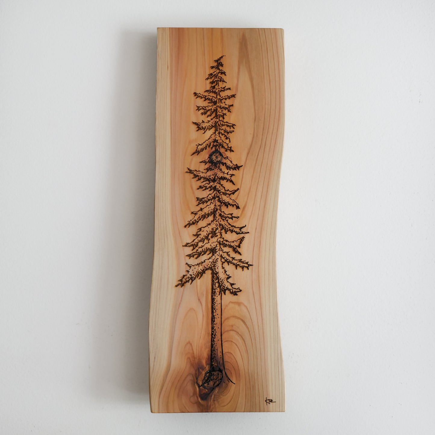 Large Tree Cedar Engraving (Local Artist)