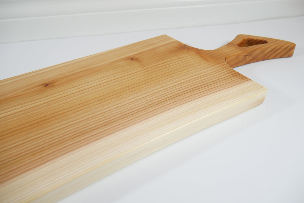 Live Edge Cedar Charcuterie Board with Aviator Handle